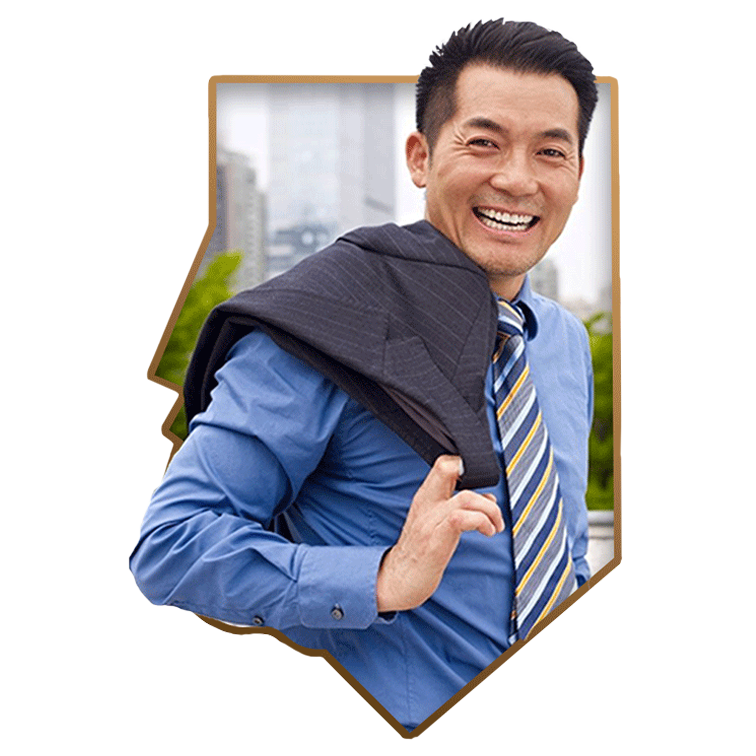 Asian man in a blue polo shirt applying for an enterprise loan | Zenith Capital